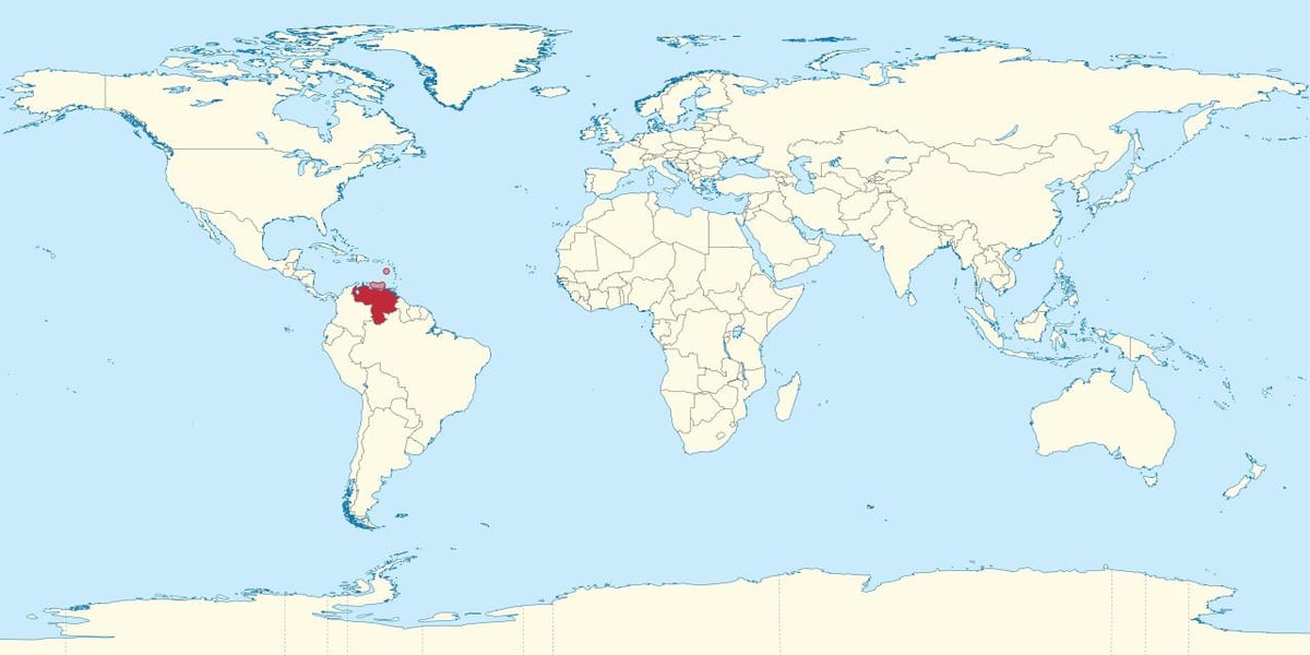 Venesuela dünya xəritəsində