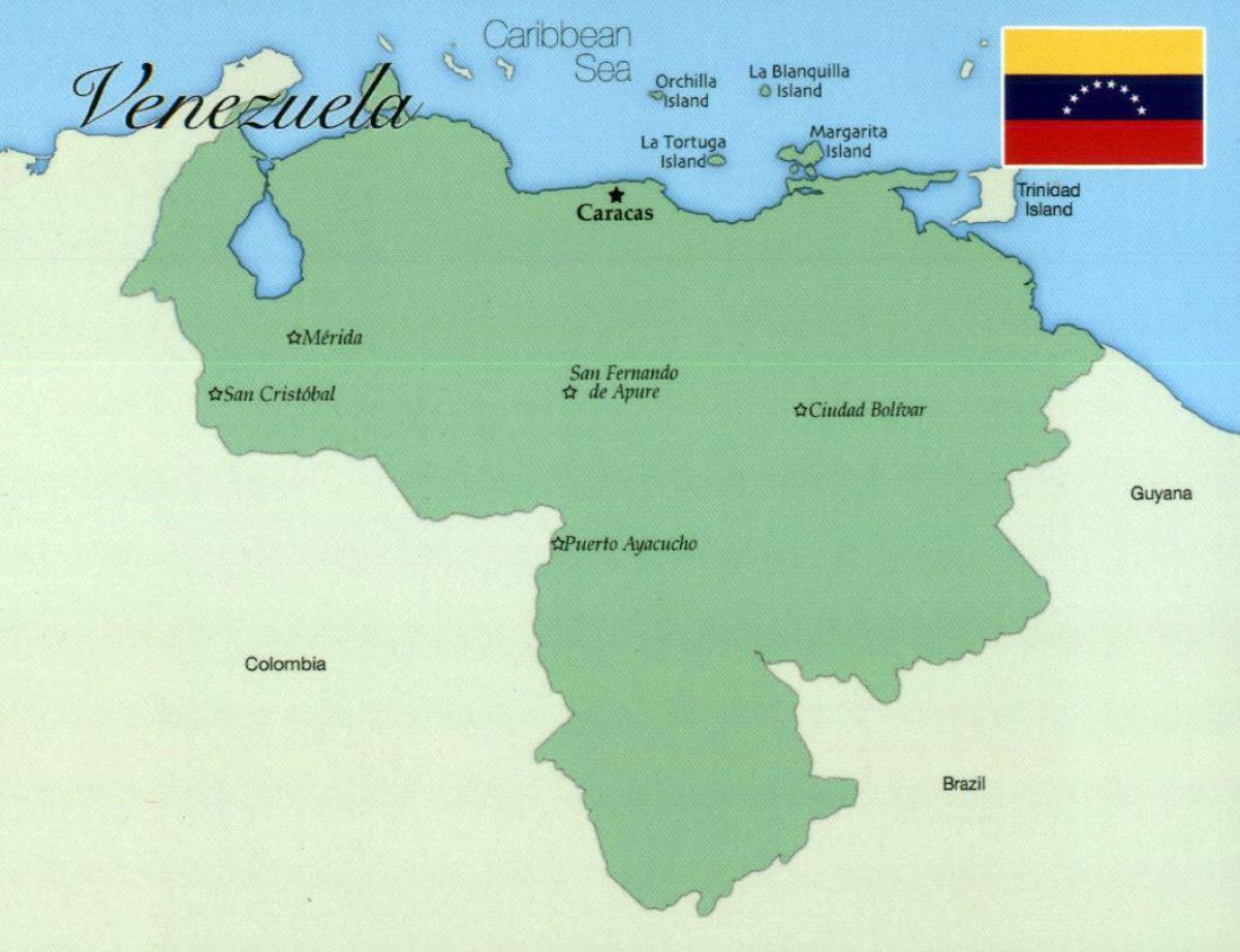 kart Venesuela ilə şəhərləri