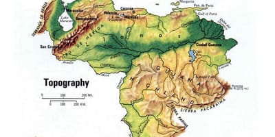 Topoqrafik xəritə Venesuela